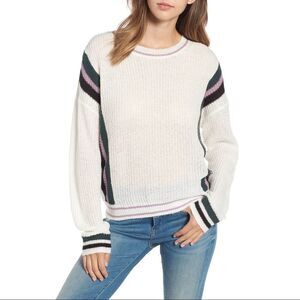BP Mix Stripe Oversized Drop Shoulder Sweater NWT